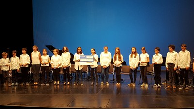 Concert Band mit Scheck